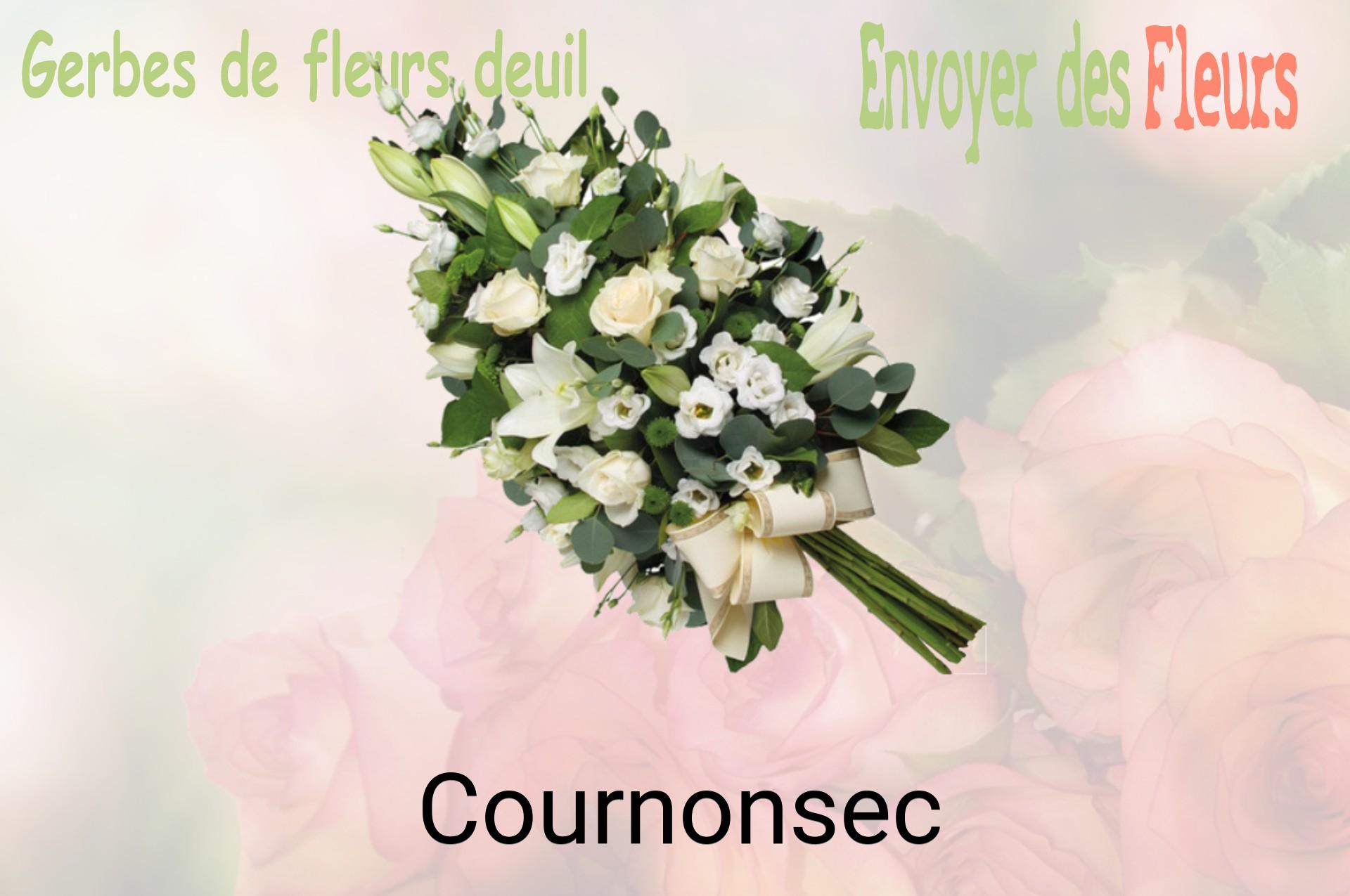 Gerbe de fleurs de deuil livrée à Cournonsec
